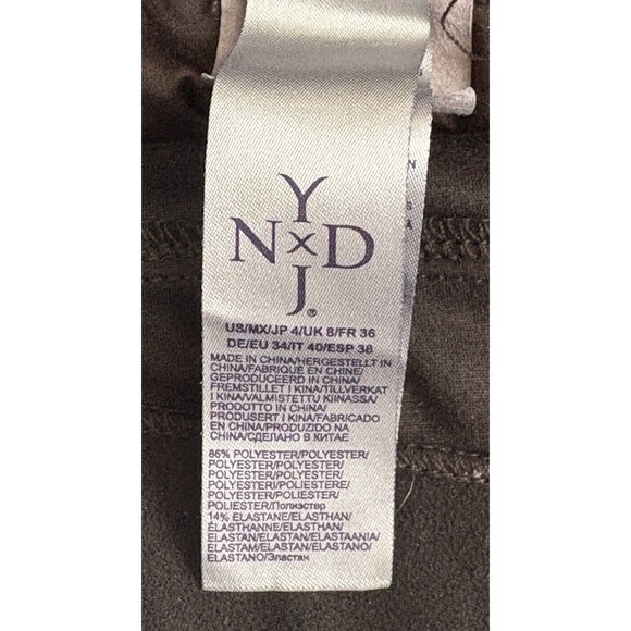 NYDJ Pull on Leggings Suede Look Women's 4 Long Black Elastic Waist Stretch - Picture 6 of 14